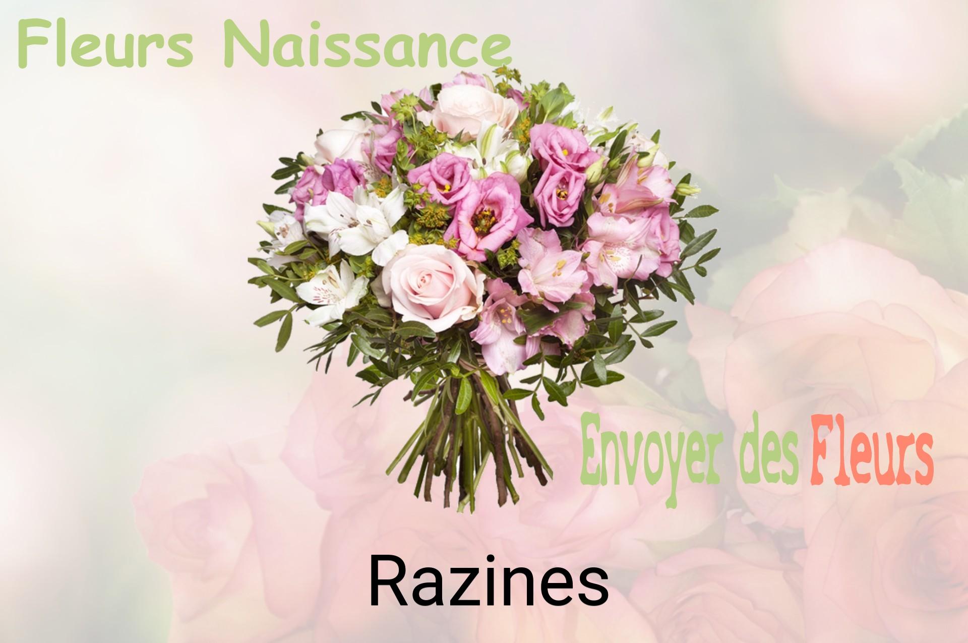 Bouquet de fleurs de naissance livré à Razines
